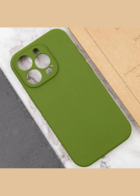 Чохол Silicone Case Full Camera Protective (AA) NO LOGO для Apple (6.7") Зелений | Dark Olive Epik iPhone 15 Pro Max (297983890)