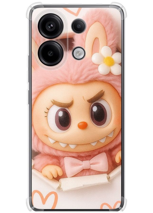 Силіконовий протиударний с посиленими кутами чохол 'Лабубу 2' для Endorphone Xiaomi Poco M6 Pro (351506993)