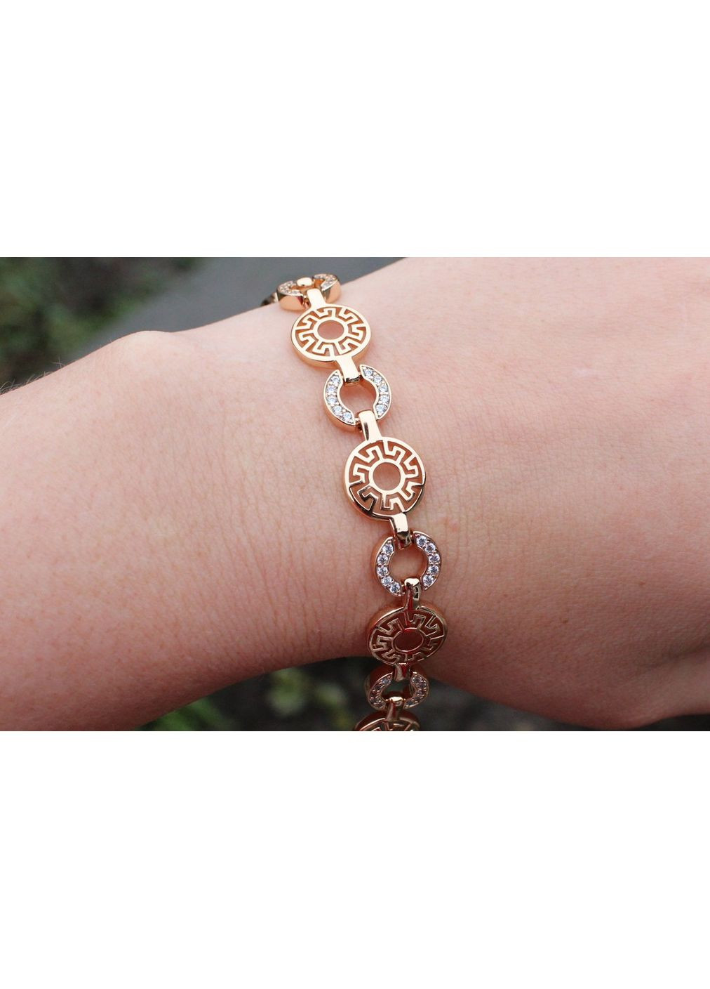 Браслет красавица гречанка 19.5 см 13 мм золотистый Xuping Jewelry (369963503)