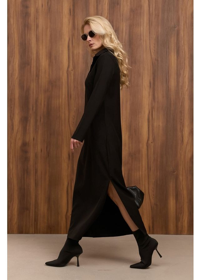 Чорна сукня поло 3077 чорний Triko Bakh