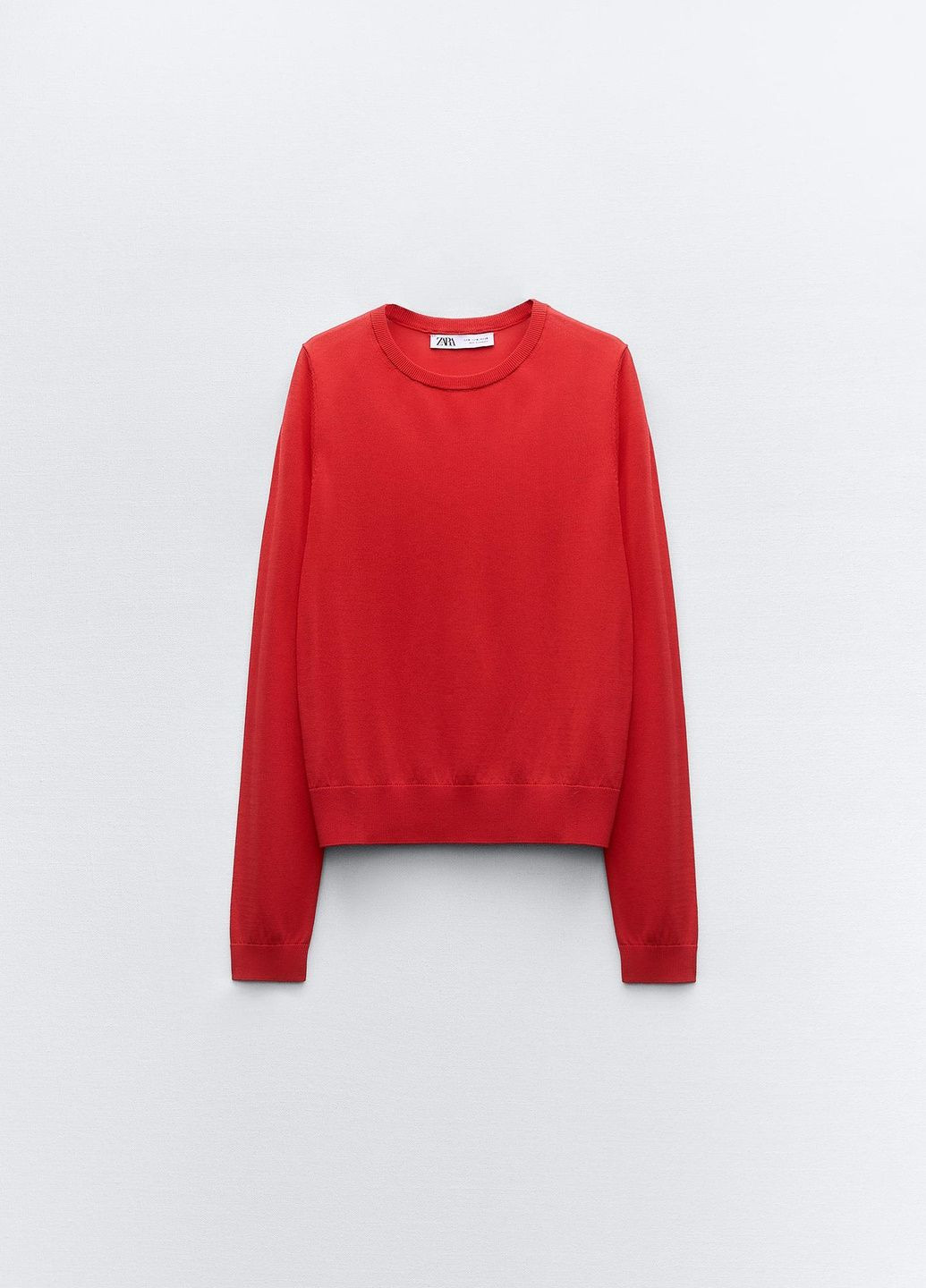 Красный демисезонный свитер Zara