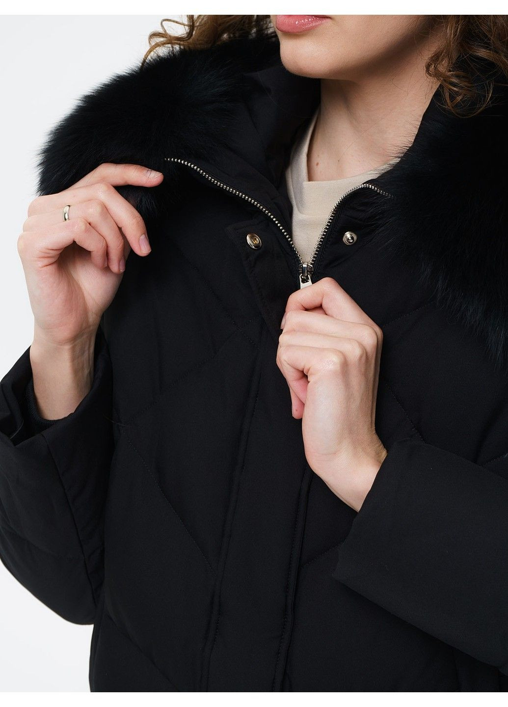 Чорна зимня куртка 21 - 04288 Vivilona