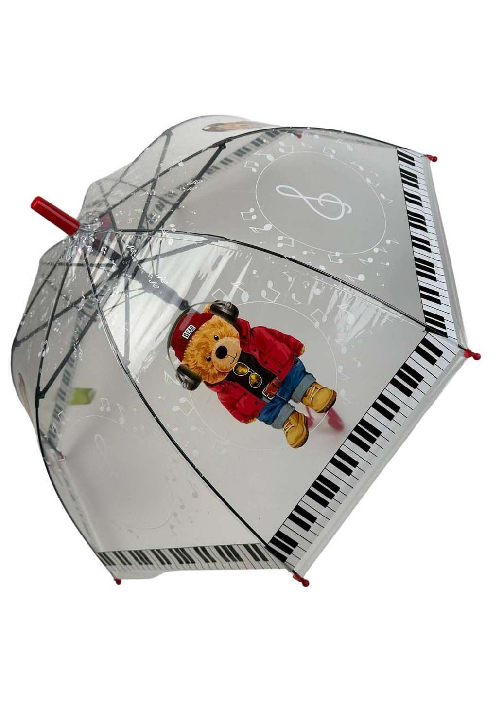 Дитяча прозора парасолька-тростина напівавтомат Rain (289977311)