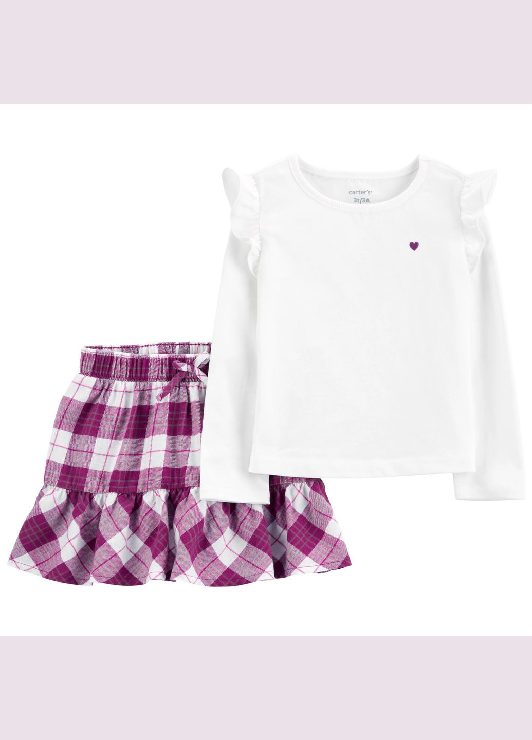 Комбинированный демисезонный комплект 2в1 реглан, юбка для девочки 72-76 см (1r344110_) Carter's