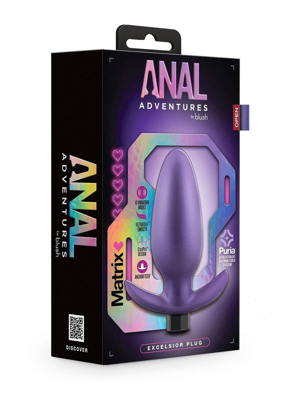 Анальний плаг із вібрацією Anal Adventures Matrix фіолетовий Blush (303903010)
