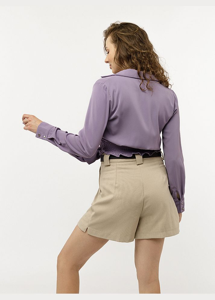Сиреневая демисезонная женская блуза цвет сиреневый цб-00227851 Miss Selens
