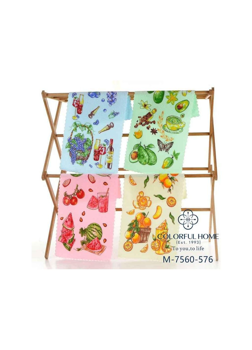 Полотенце 35х70 микрофибра арт.7560 ТМ COLORFULHOME Colorful Home комбинированный