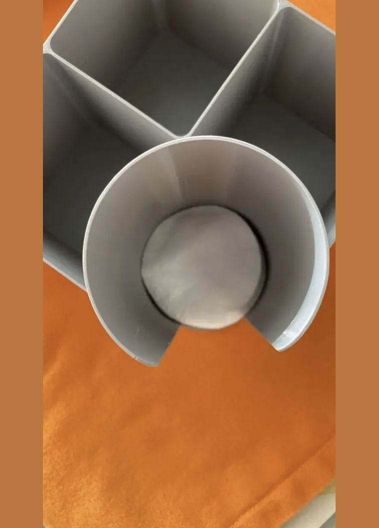 Органайзер для ватных дисков, ушных палочек, средств гигиены Серый UA3D (303925315)