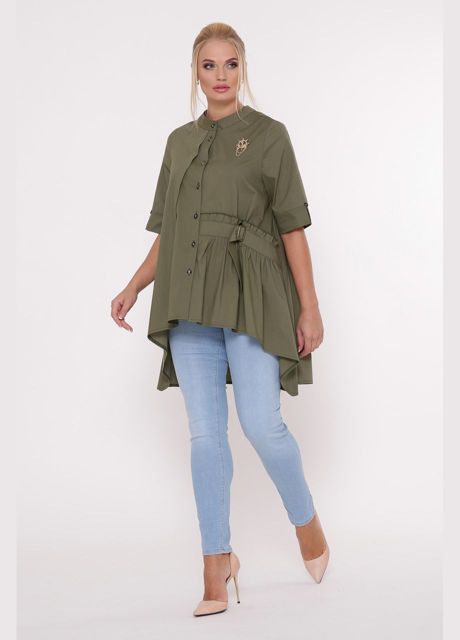 Оливковая повседневный рубашка Vlavi