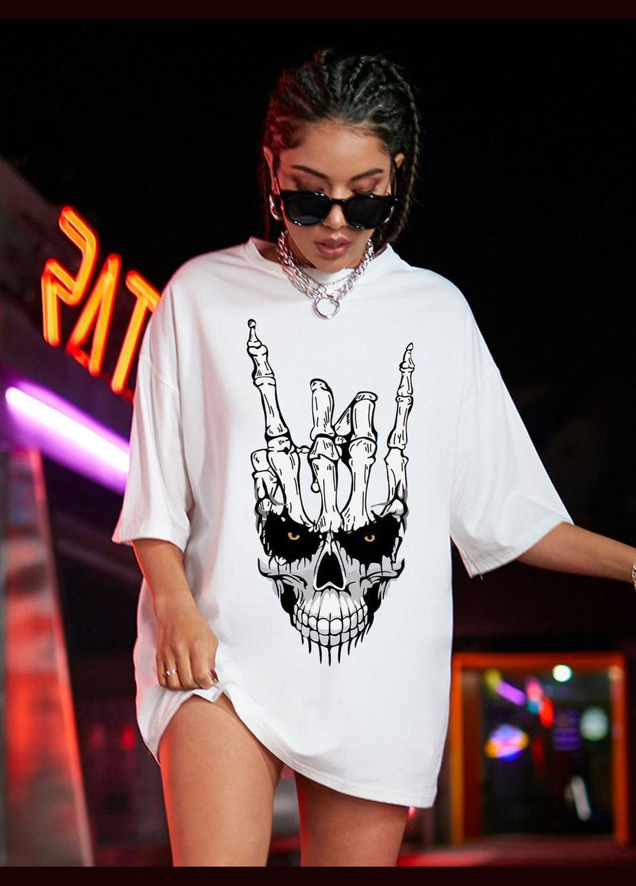 Футболка жіноча з принтом 48 Біла 2664085809 No Brand - (342398404)