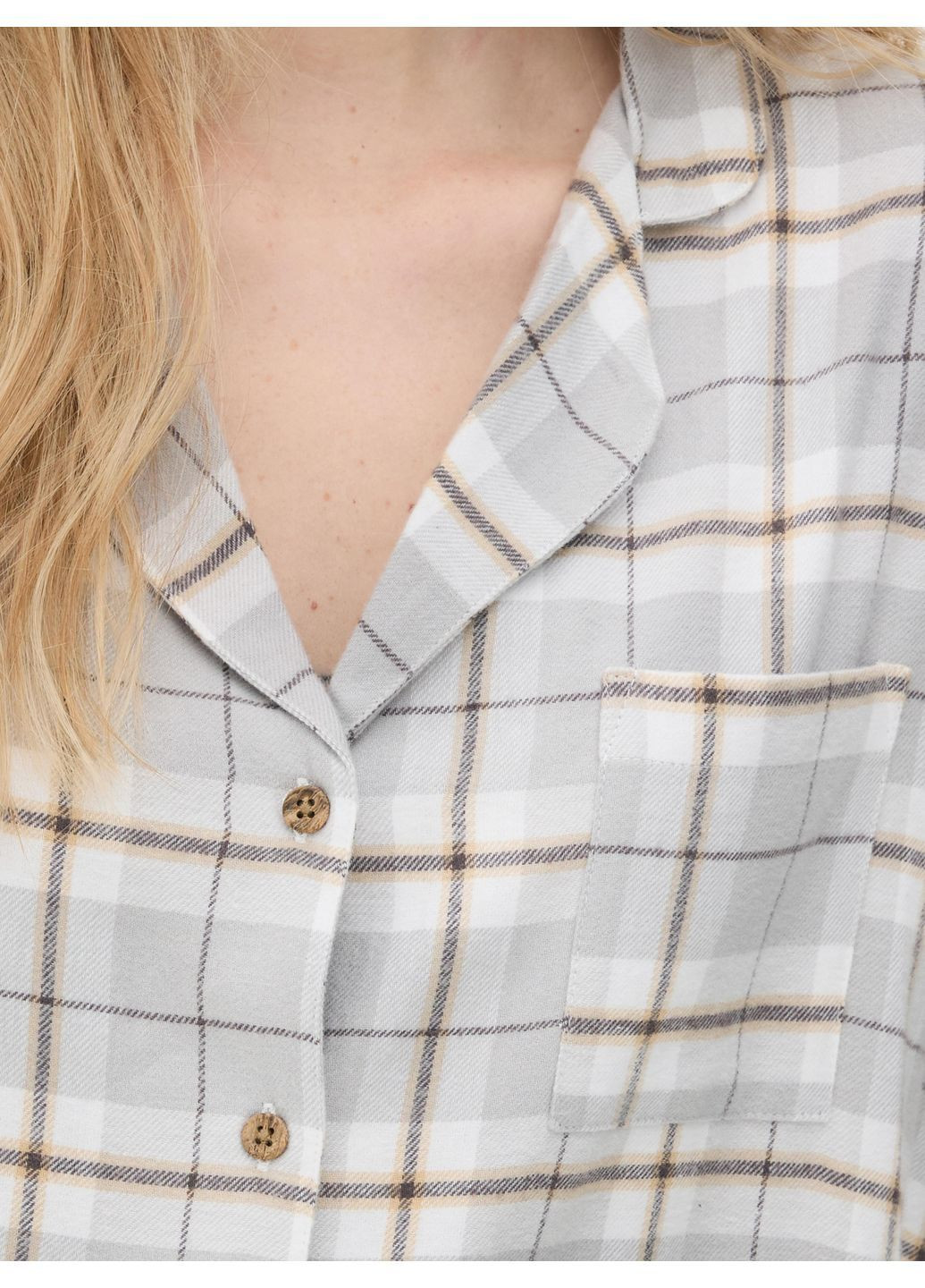 Нічна сорочка,світло-сірий в клітку, Primark (368150966)