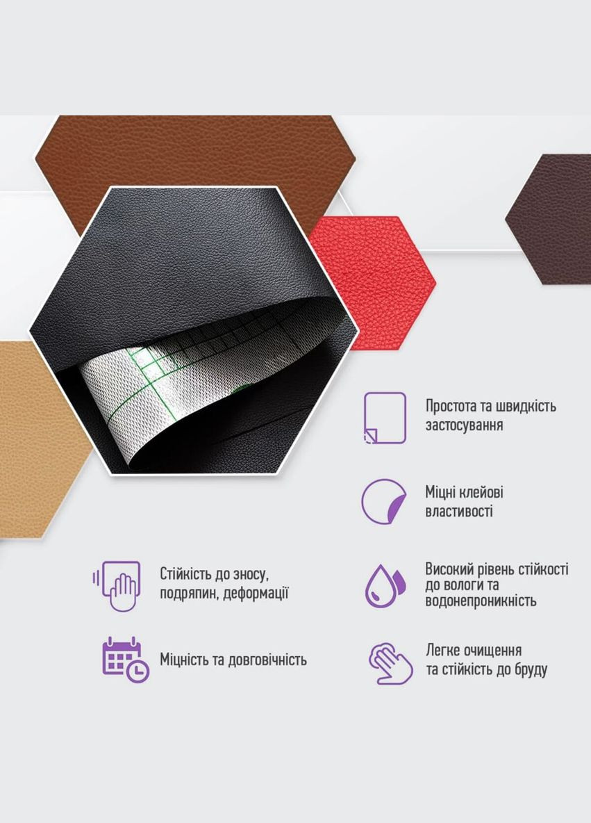 Самоклеющаяся экокожа в рулоне 1.37*3m*0.5mm Черный (D) SW-00001413 No Brand (328578889)