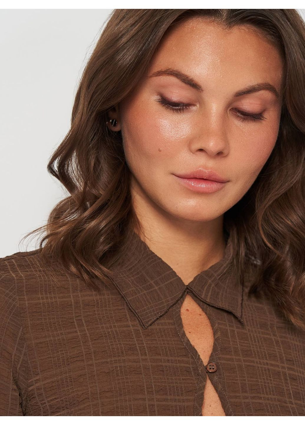 Коричневая блуза H&M