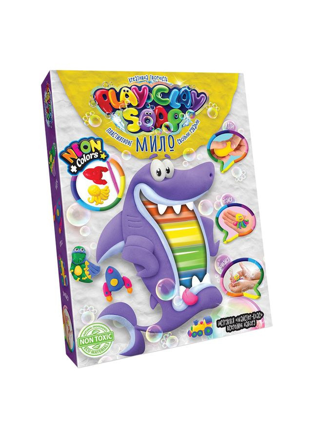 Набір креативної творчості "Пластилінове мило" Play Clay Soap PCS-03 середній Акула Danko Toys (304406278)