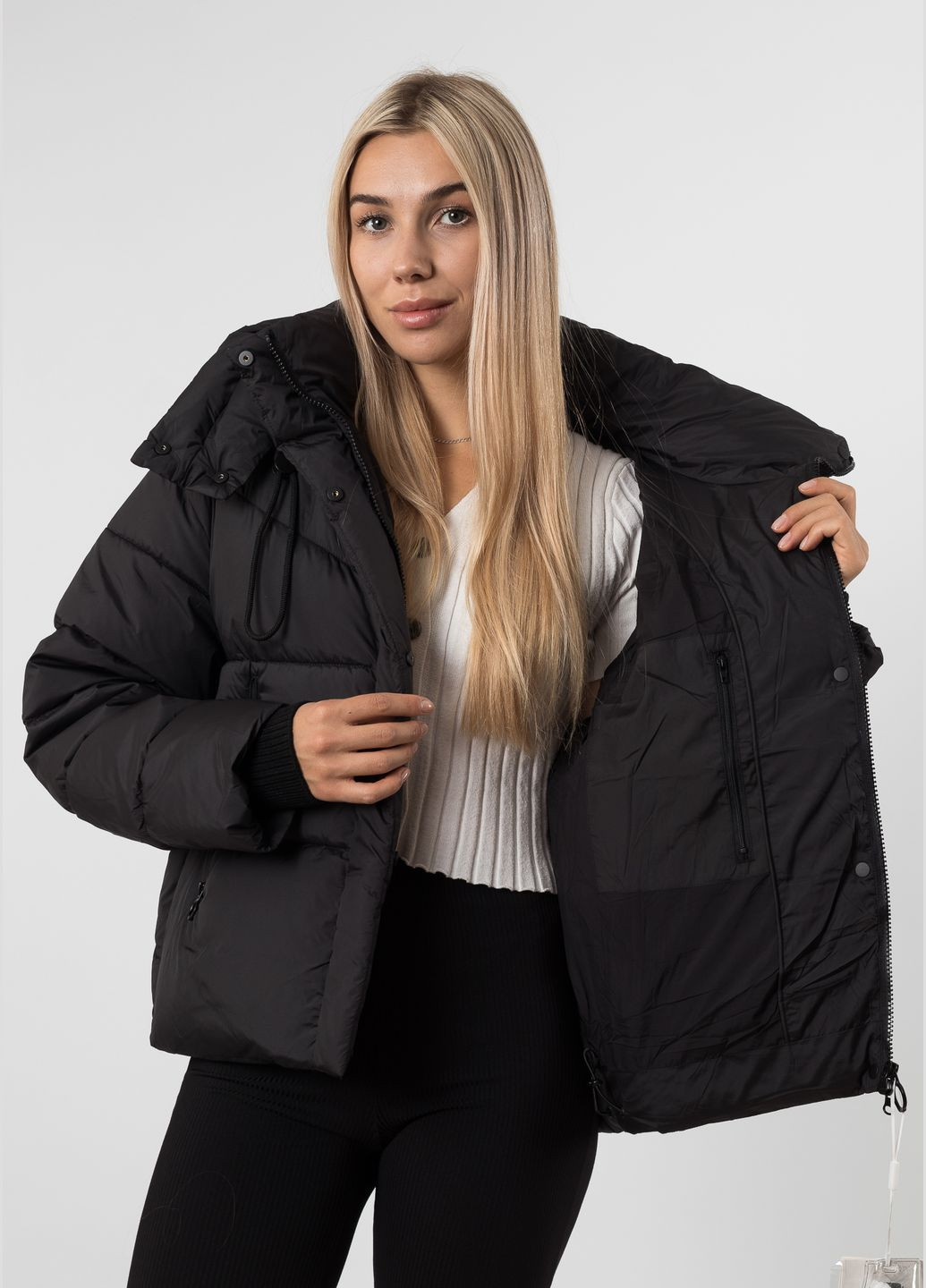 Черный зимний Пуховик Towmy