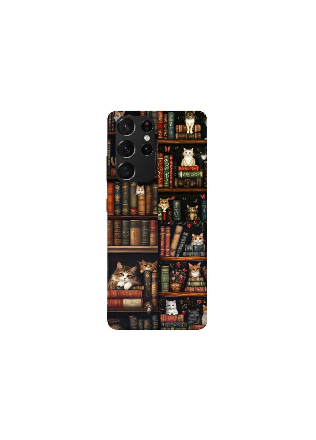Чохол на Samsung Galaxy S21 Ultra Cats & Books Frontalka (376589444)