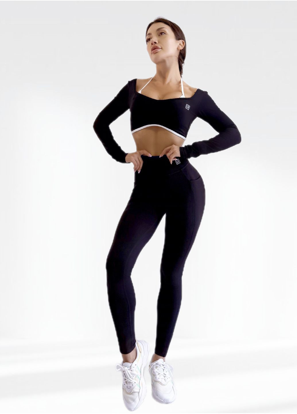 Костюм для фітнесу жіночий лосини пуш ап та топ LILAFIT (353834676)