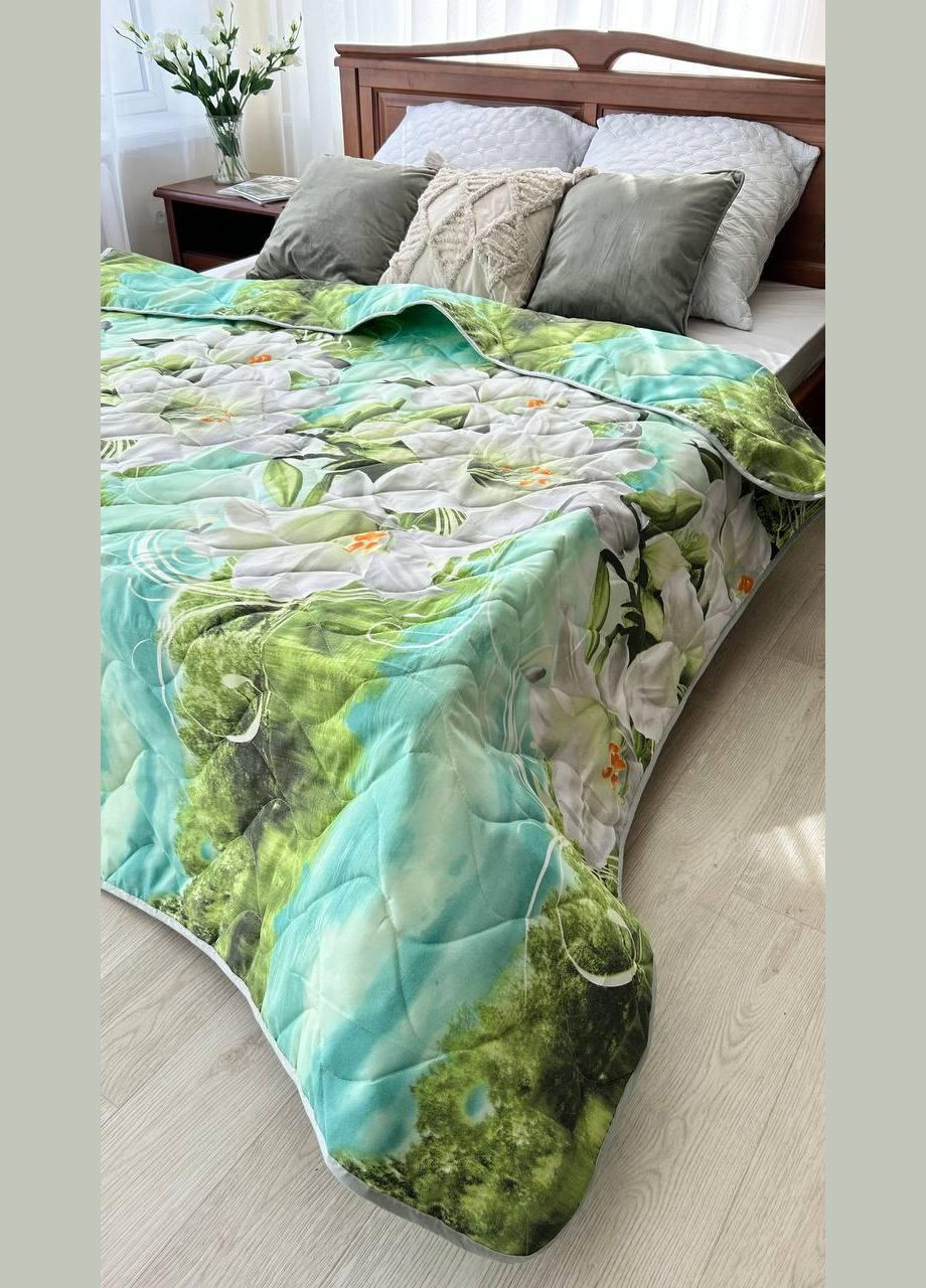 Ковдра гіпоалергенна з бавовняним наповнювачем стьобана 215х145 (П4К-lito-kovdra-001/7-02) No Brand (306633842)