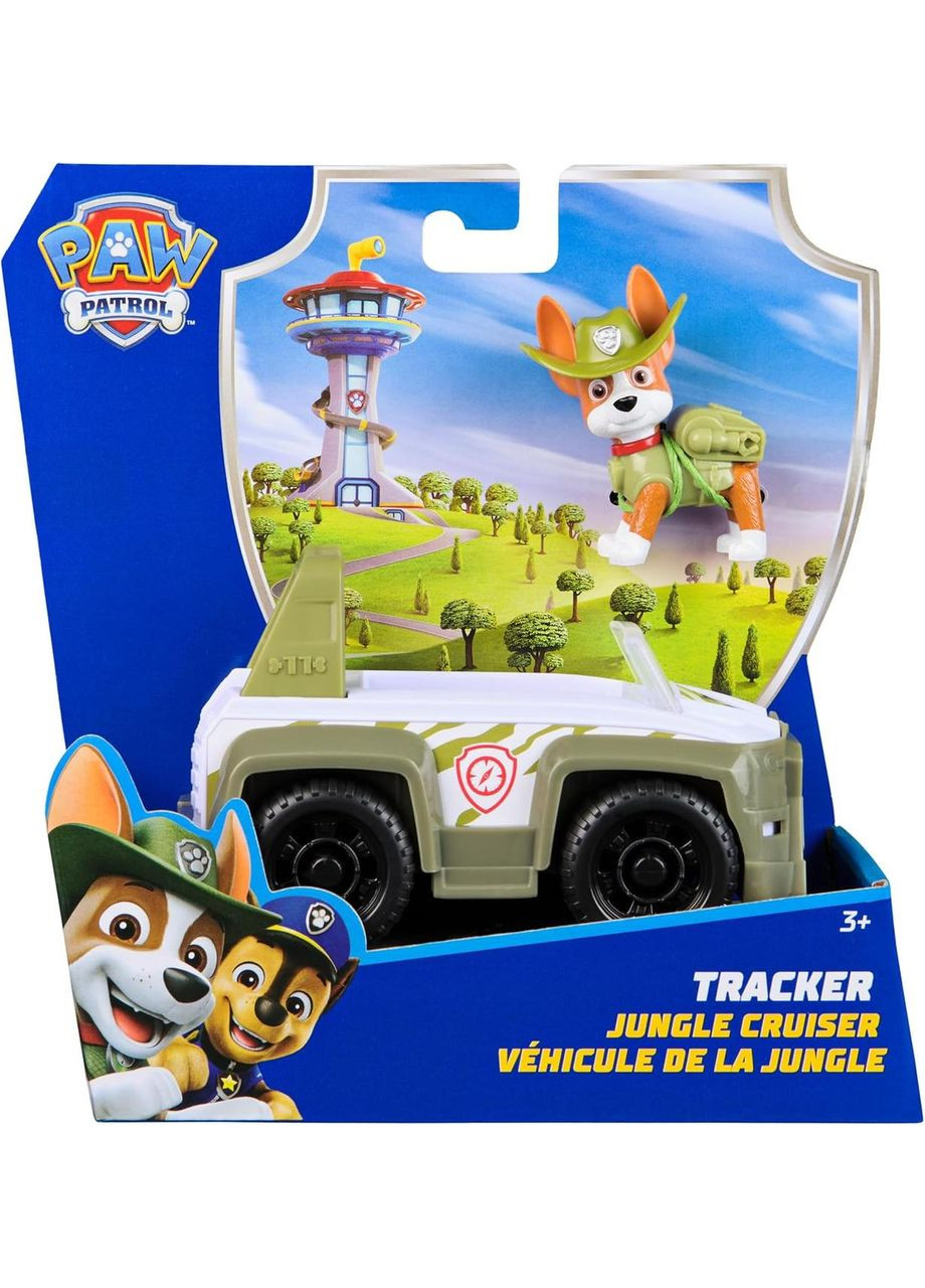 Щенячий патруль Спасательный джип и фигурка Трекер Paw Patrol Tracker's Jungle Cruiser Vehicle with Collectible Figure Spin Master (365251569)