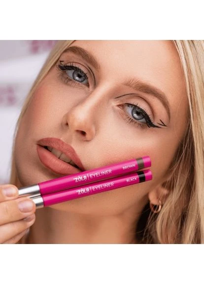 Лайнер для очей Eyeliner Black чорний ZOLA (382380524)