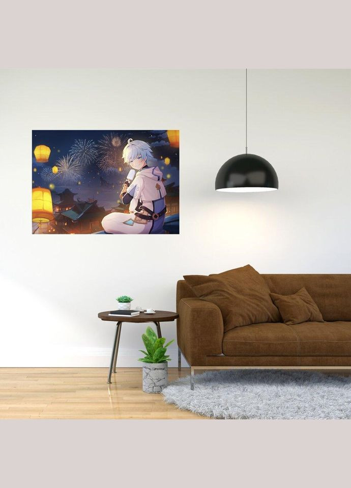 Плакат- с принтом "Геншин Удар - Genshin Impact (компьютерная игра) 14" A2 A1 Кавун постер (316210427)