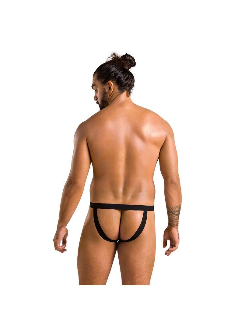 Мужские слипы на шнуровке 044 SLIP BEN XXL/XXXL Black, экокожа, люверсы Passion (369951039)