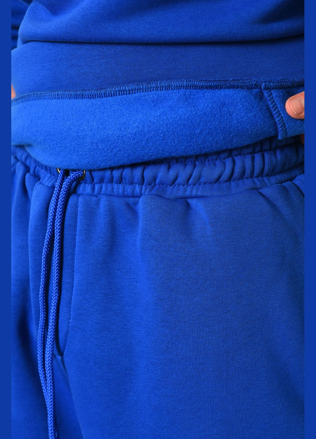 Синій демісезонний спортивний костюм чоловічій на флісі синього кольору брючний Let's Shop