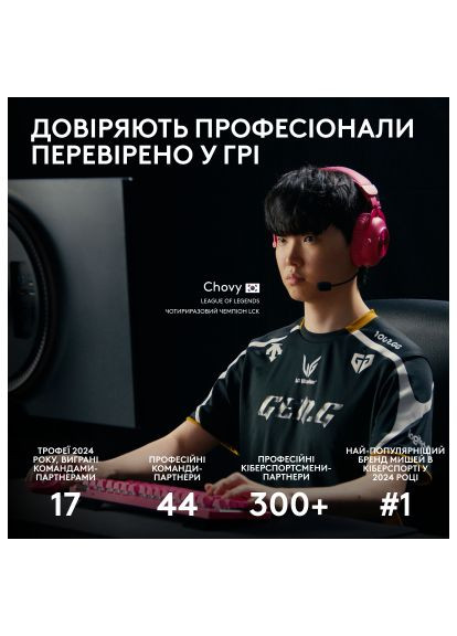 Мишка (910-006797) Logitech G Pro X Superlight 2 Lightspeed Wireless Magenta (366696706)