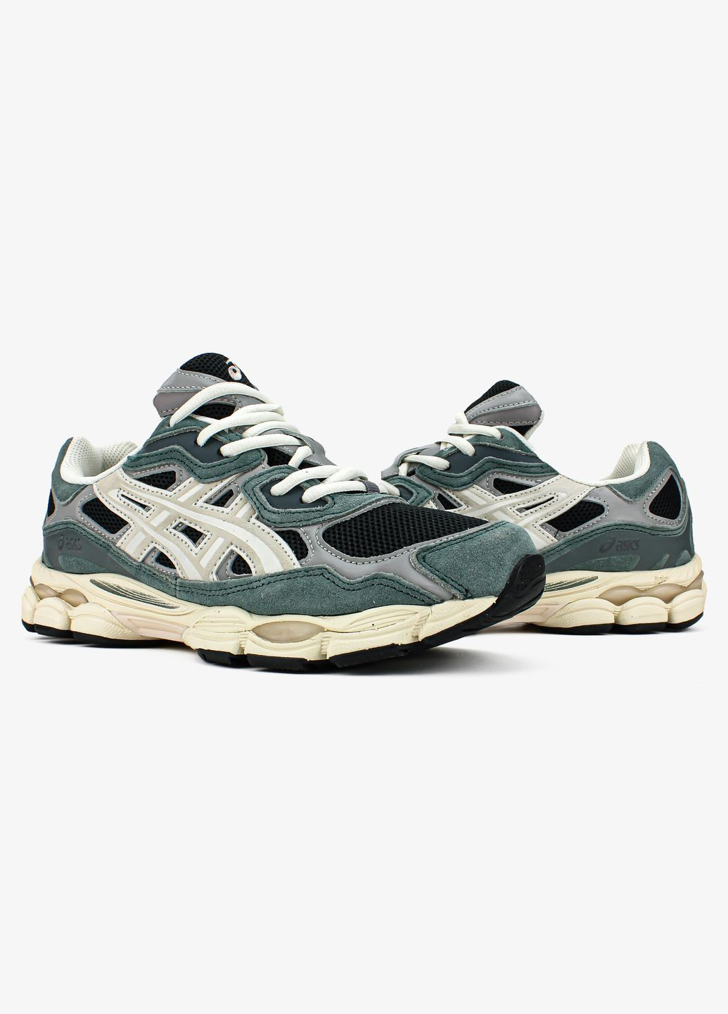Кроссовки женские и мужские Asics Gel-NYC green grey | Асикс Гель-НЮК зеленые серые No Brand зелёные демисезоны (336493544)
