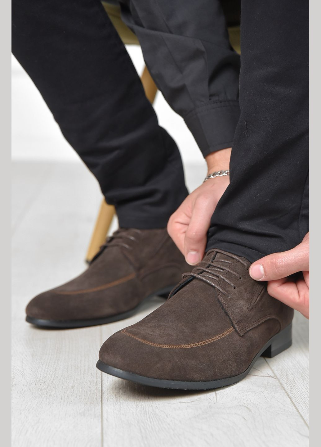Туфлі чоловічі коричневого кольору Let's Shop (296777478)