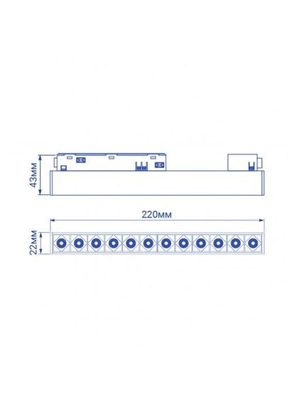 Светодиодный магнитный трековый светильник MGN300 12Вт 4000K Feron (365651783)