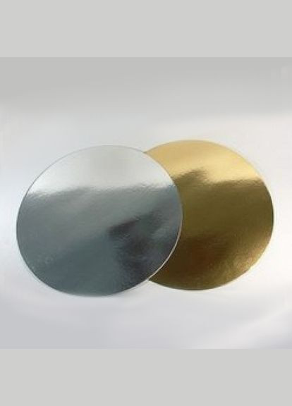Підкладка для торта кругла золотого і серебрянного кольори D 400 мм (уп 5 шт) 0293 Empire (278051739)