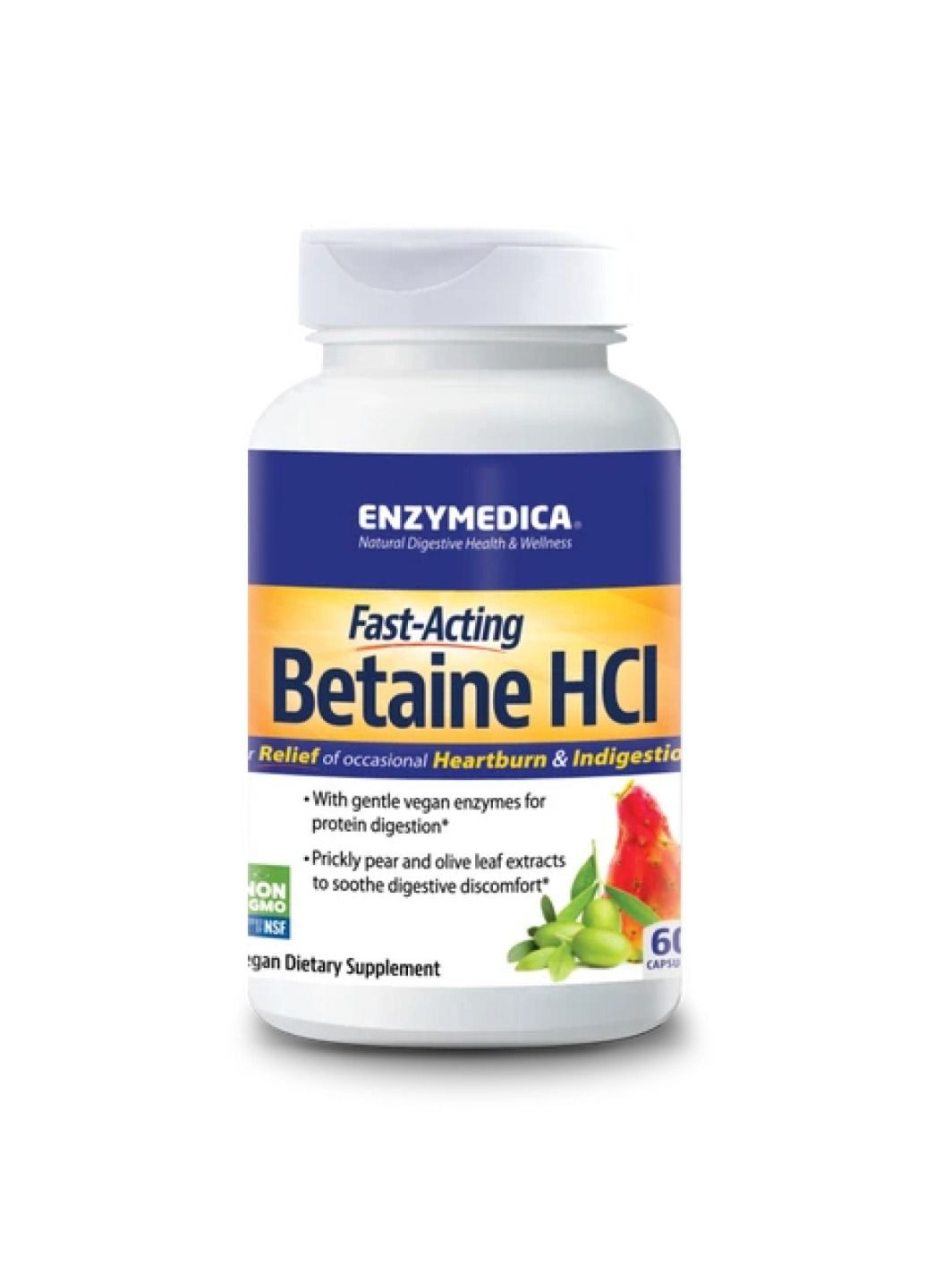 Добавка Betaine HCI 600mg - 60 caps Enzymedica (280899290)