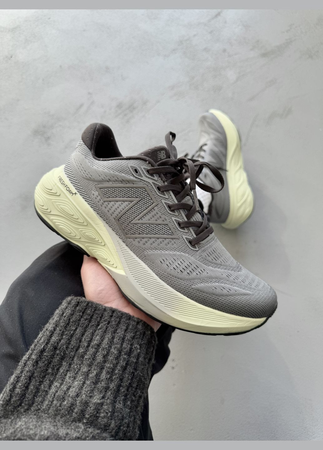 Сірі Осінні кросівки чоловічі new balance fresh foam slate grey/mineral/black | нью беланс фреш фоам сірі No Brand