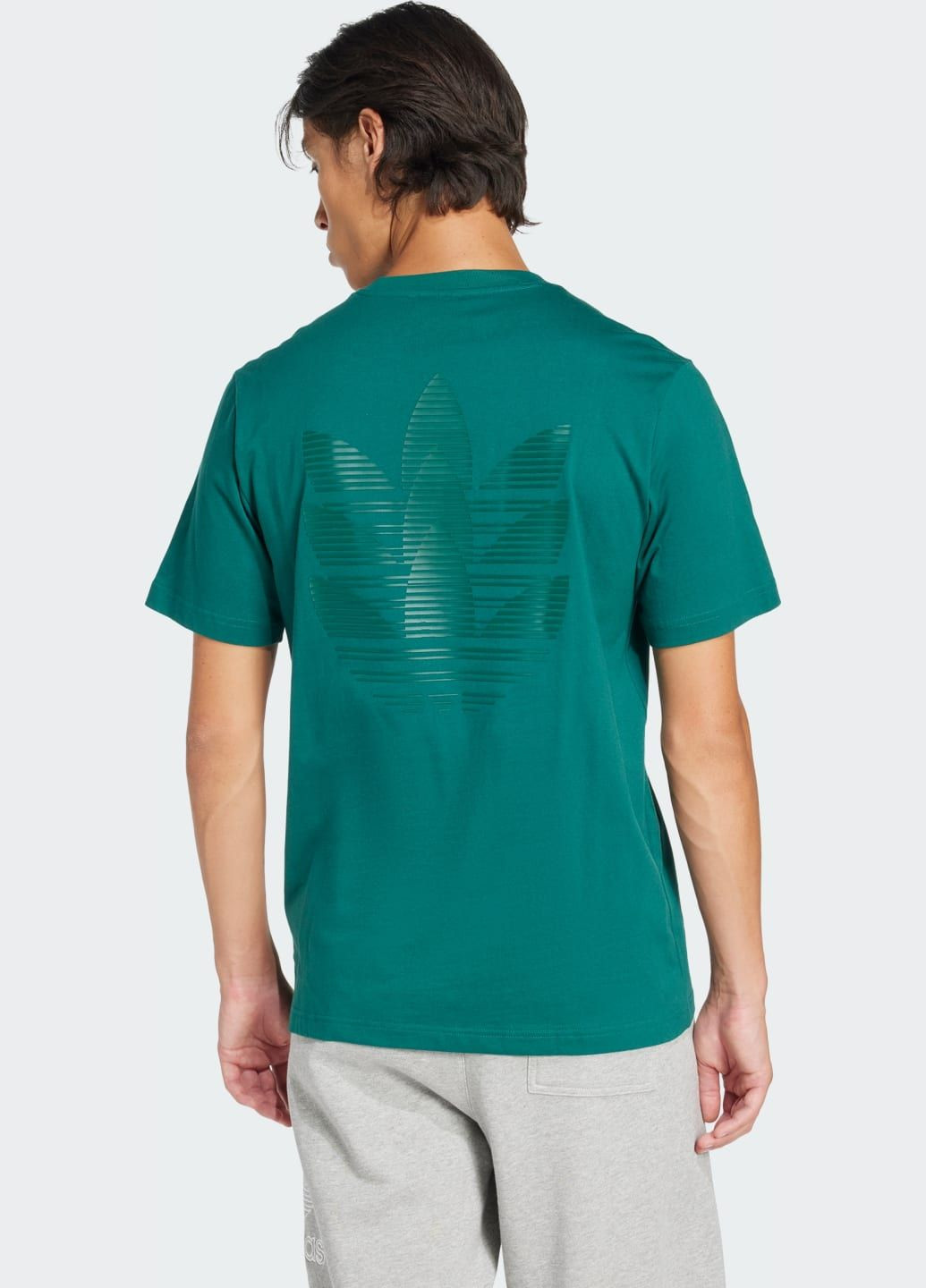 Зеленая футболка trefoil series adidas