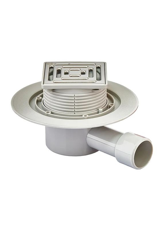 Душевой трап из нержавеющей стали SUS304 FD14-100x100-90 (угловой отвод) (AC0661) KOER (321184503)