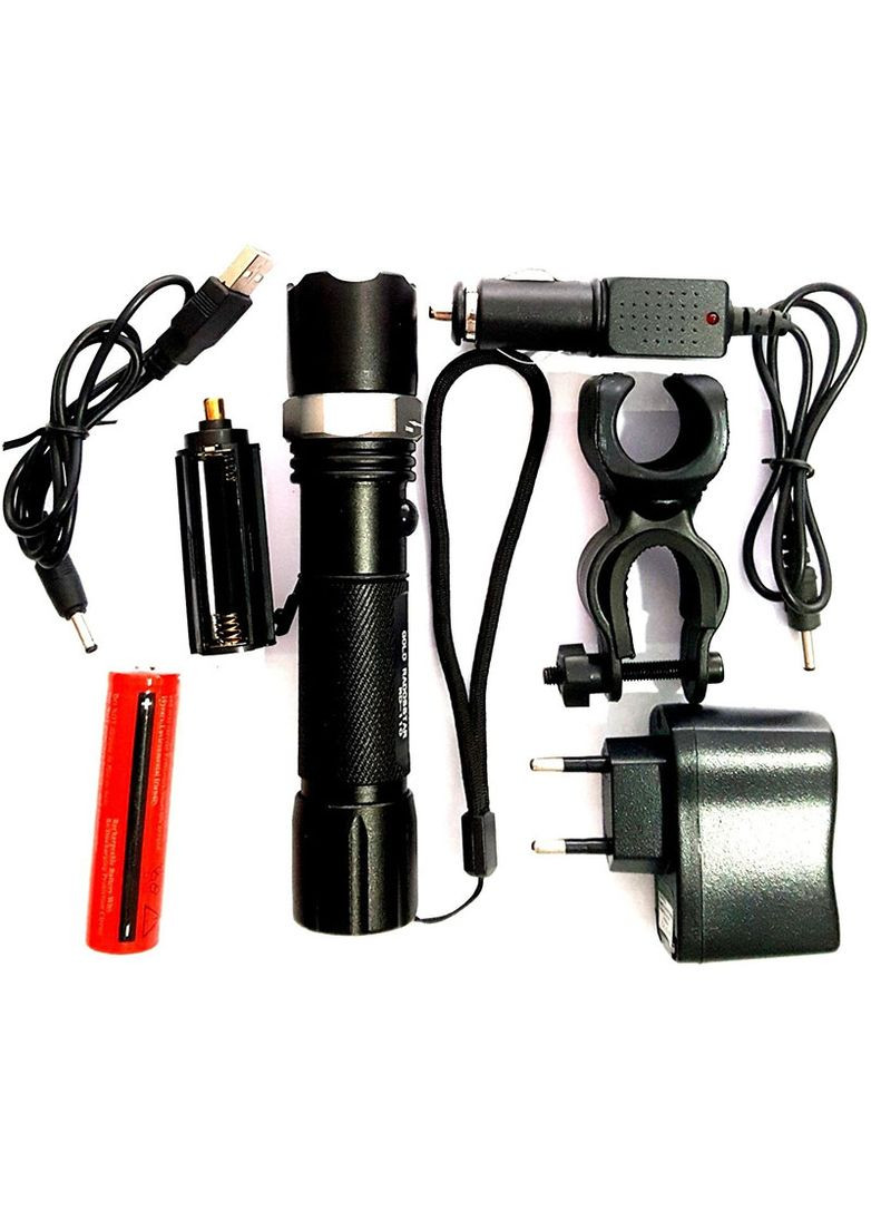 Фонарик ручной KM 110 (USB Gharge) Black Toto (301471210)