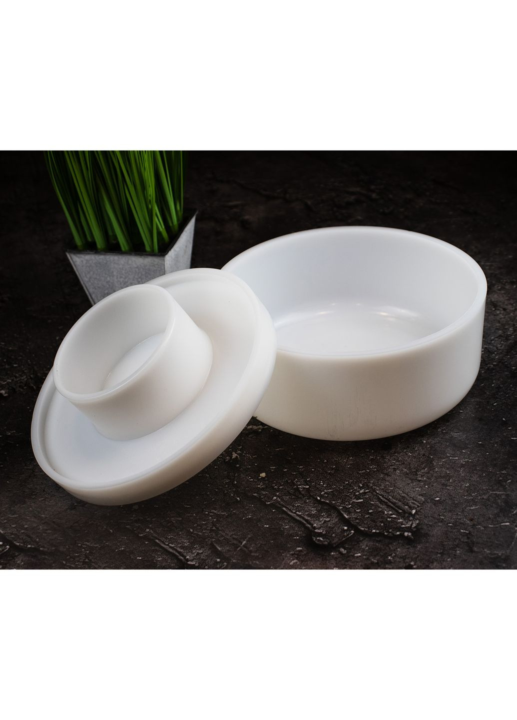 Форма для изготовления твердого и мягкого сыра с поршнем тяжелая Ø 22 см на 2.3 кг сыра Kitchette (297364979)