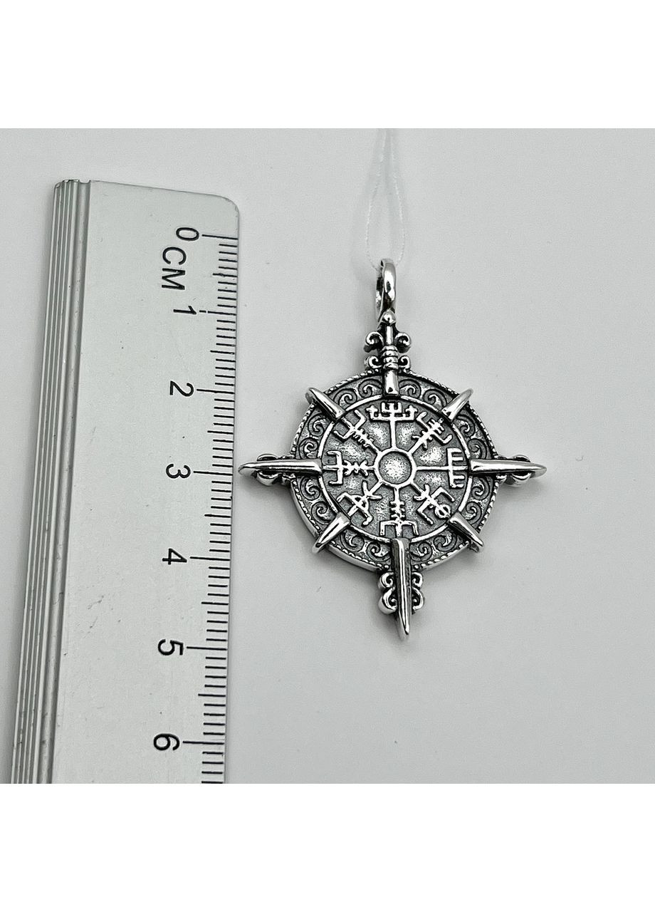 Амулет срібний "Шолом жаху Агісх'яльм" 9,6 г No Brand (369737559)