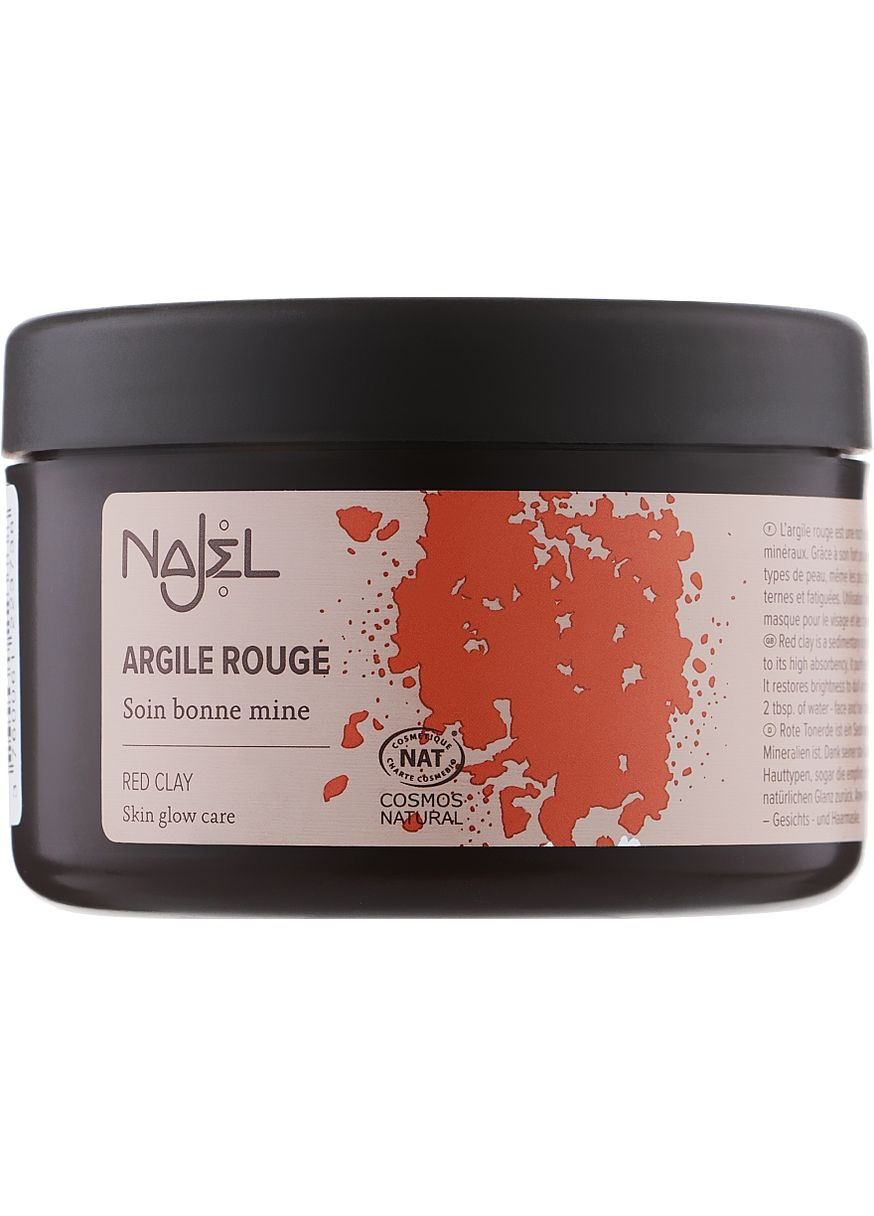 Глина косметична "Червона" Red Clay For Healthy Glow 150g (577837-34088) Najel (368617357)