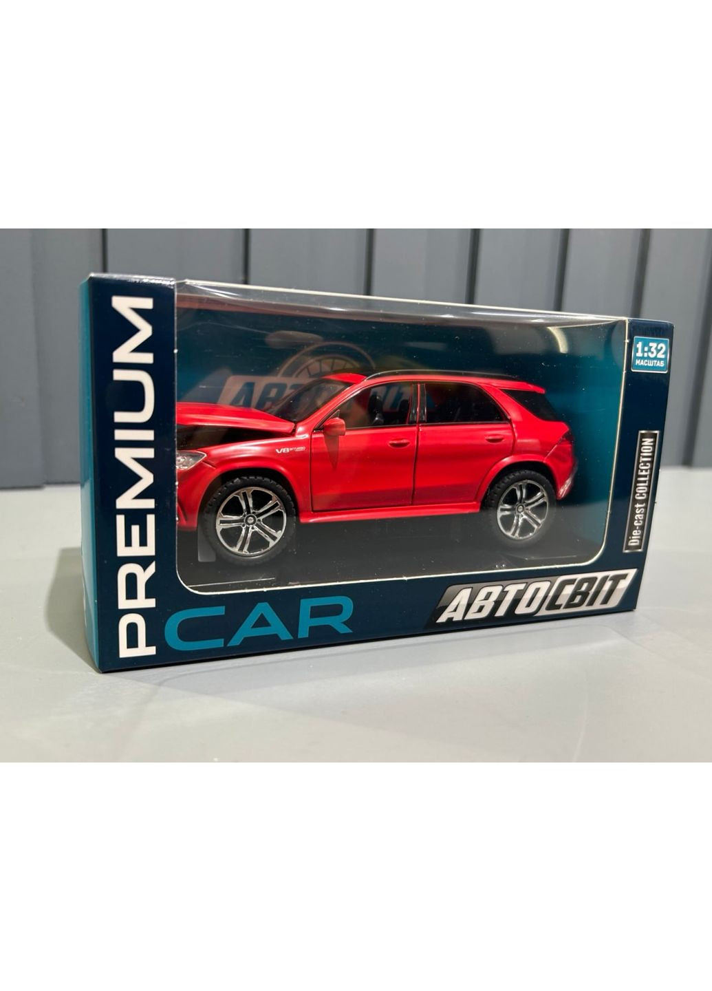 Машинка Автосвіт Mercedes GLE 1:32 відчиняються двері капот багажник звук підсвічування Червона (AP-1809) No Brand (366969789)