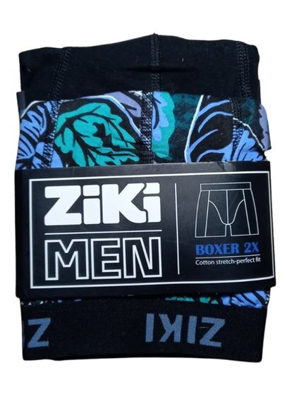 Набор трусов боксеров MEN 2 шт в наборе, размер ХS, черный, цветочный ZIKI (370137613)