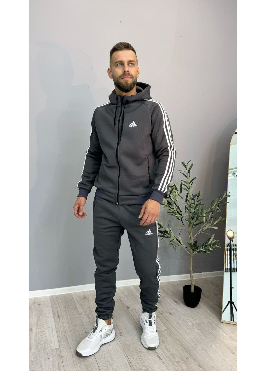 Чоловічий зимовий спортивний костюм із лакости на флісі — заміри в описі GD/GL Модний простір (366438128)