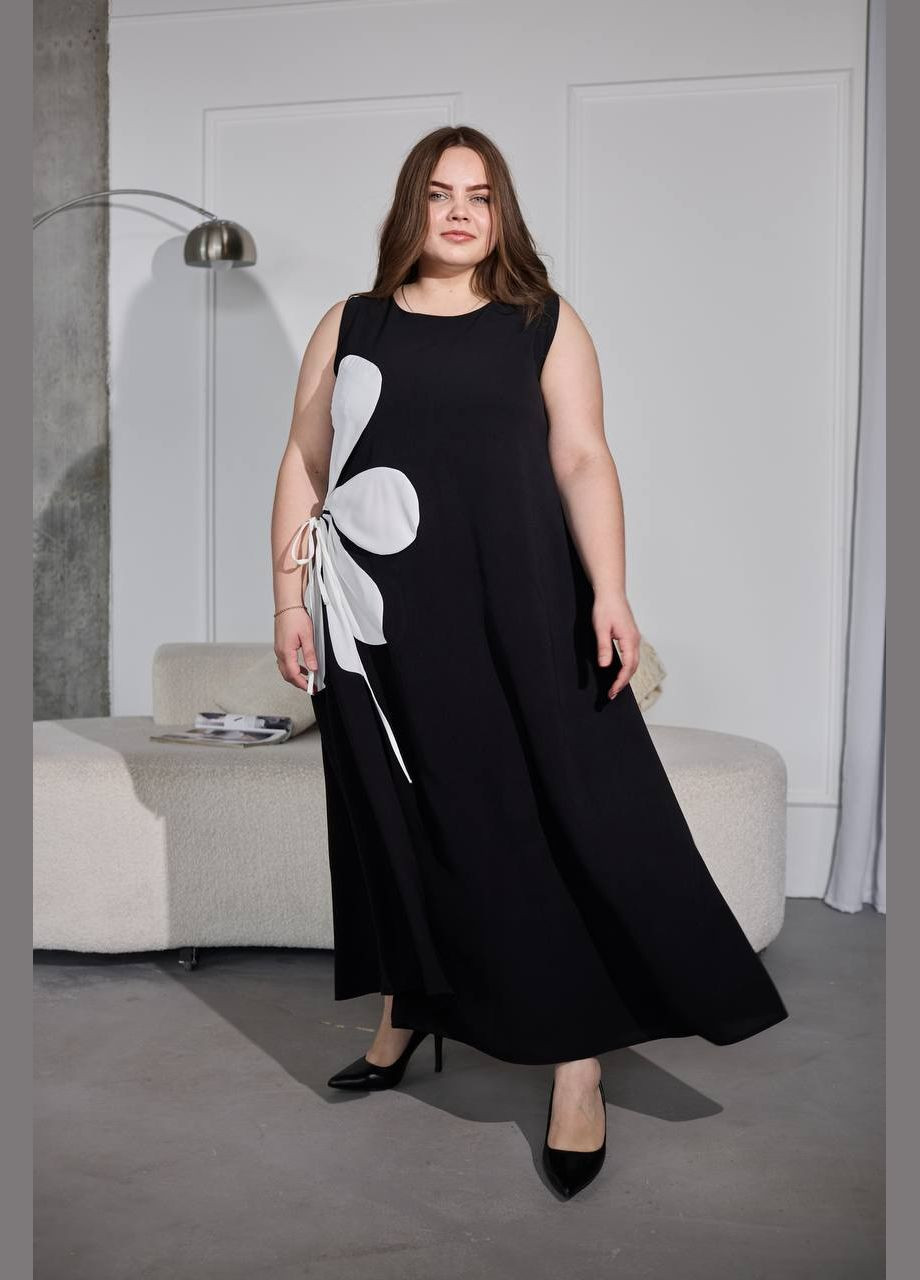 Черное кэжуал платье Idiali однотонное
