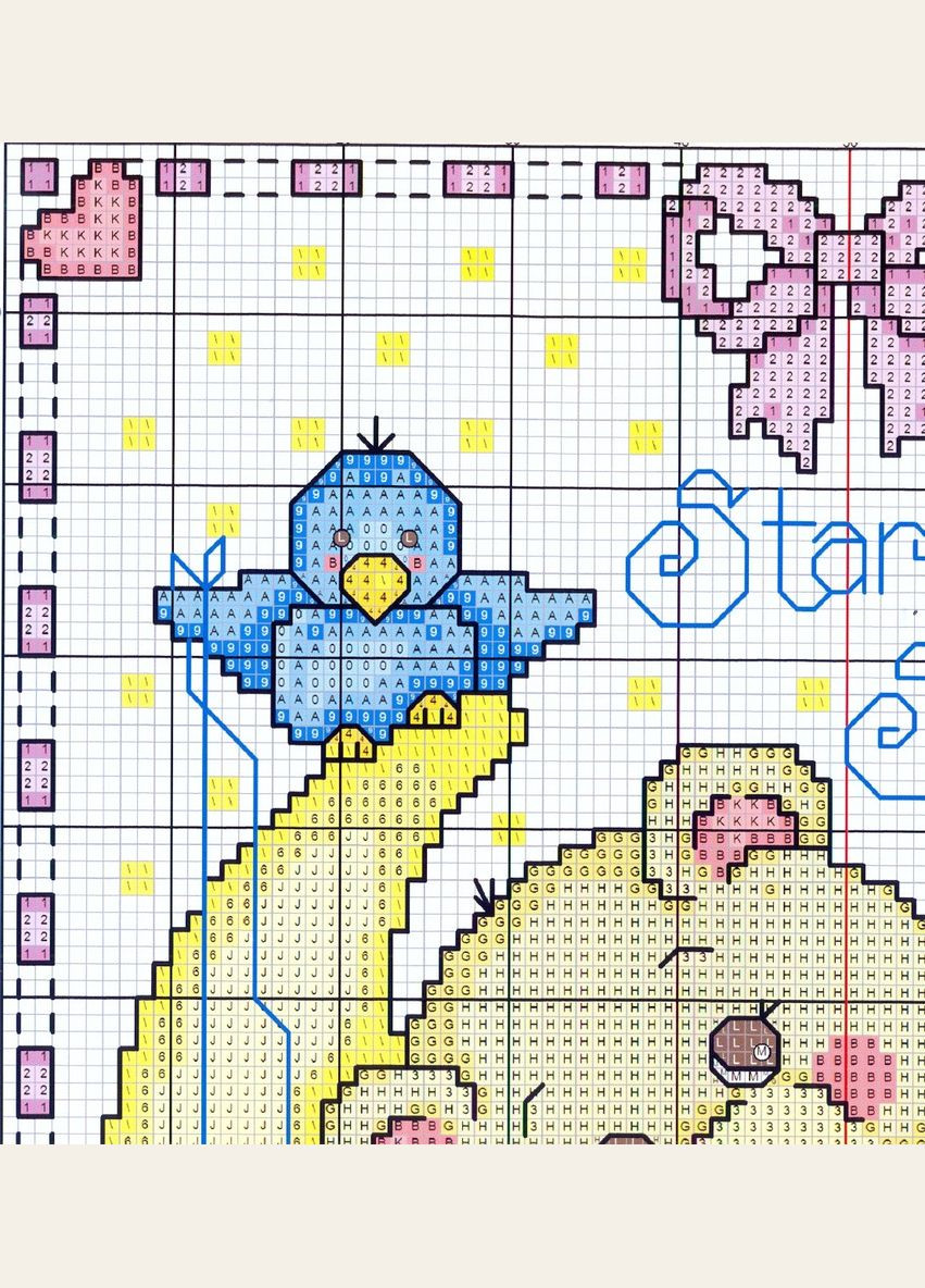 Набор для вышивания по нанесённой на канву схеме "Lovely bear". AIDA 14CT printed, 25*30 см Joy Sunday (313614559)