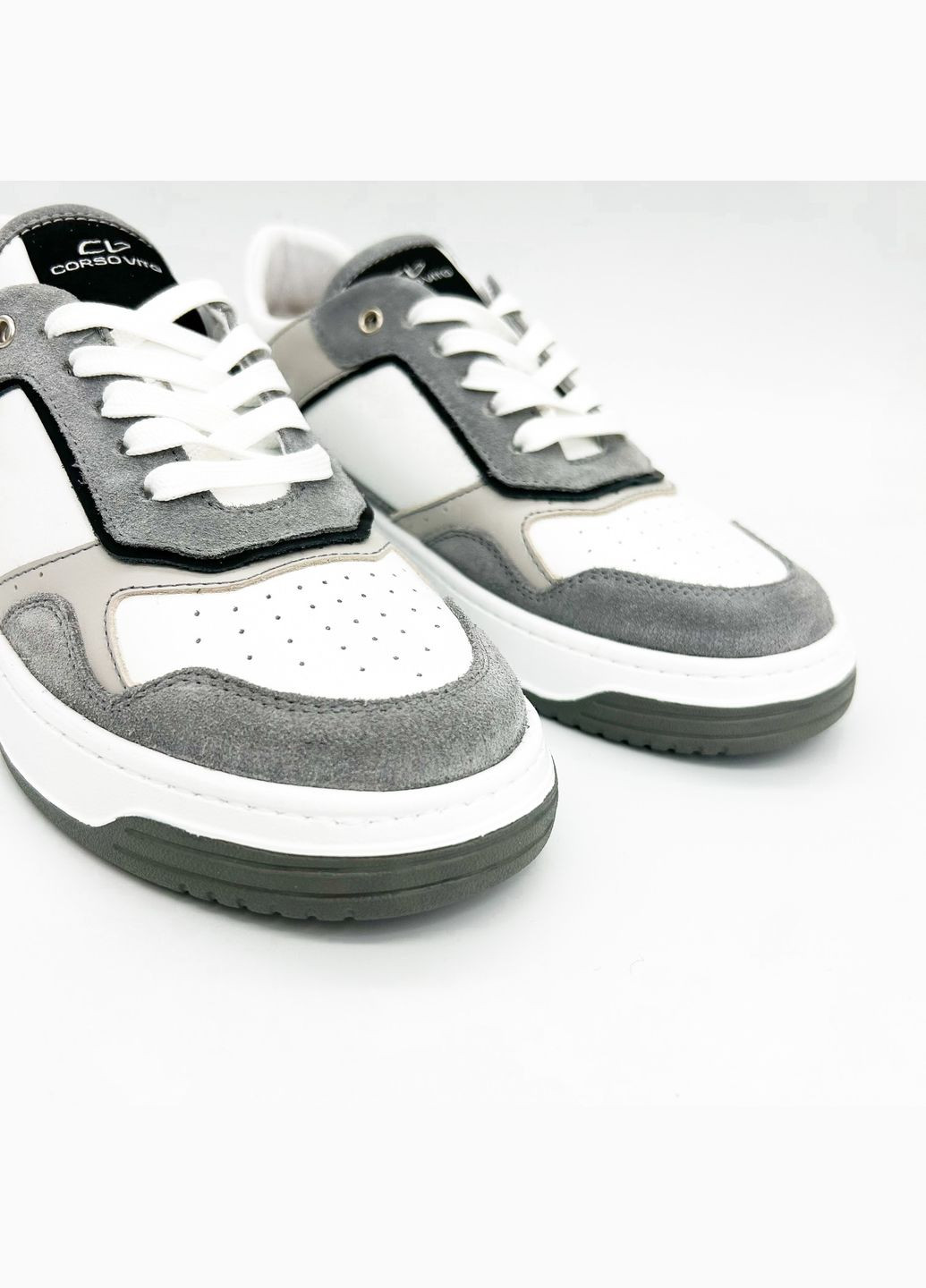 Серые кеды (р) кожа/замша 0-1-1-02-3121194 Corso Vito