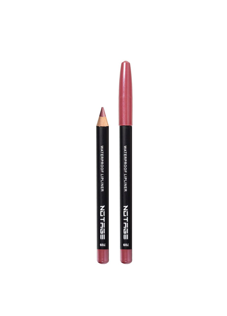 Олівець для губ Waterproof lip liner водостійкий № 709 Темно-рожевий з перламутром Notage (362138662)