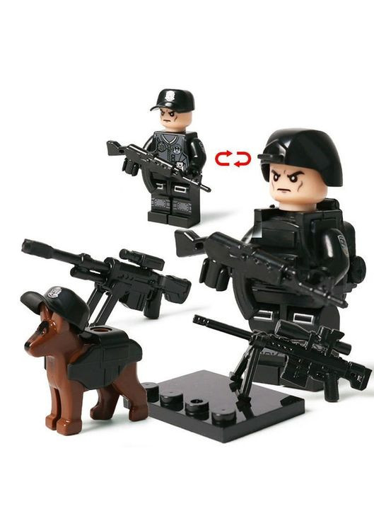 Фигурки детский конструктор солдаты спецназовцы военные SWAT BrickArms No Brand (366664854)