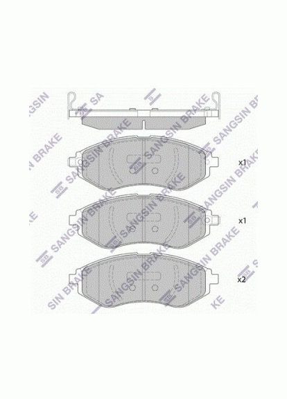 Колодки тормозные дисковые (комплект 4 шт.)) HI-Q (364975270)