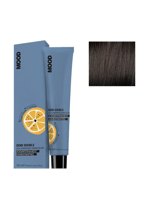 Безаммиачная мультифункциональная краска для волос 4 Demi Double Шатен натуральный, 100 мл Mood (292735901)